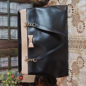 Kate Spade Large New York Baldwin Street Maryanne Black & Cream Retired Handbag